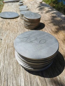V2A🎈6x Edelstahl Ronden, 1mm Ø120mm, V2A Scheibe Platte, Blech (Neuwertig)‼️ - Bild 1 von 3