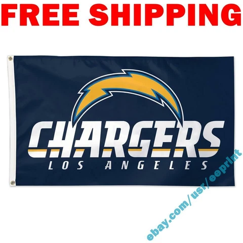 Deluxe Los Angeles Chargers Logo Flag Banner 3x5 Ft 2021 NFL Fan Home Decor NEW Cover