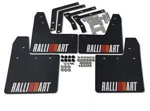 rallyflapZ | Mudflaps Mitsubishi Lancer Evo 7 8 9 Black 3.2mm PVC - RALLIART WRO - Picture 1 of 10