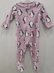 Carter's Child of Mine Toddler Baby Holiday One-Piece Pajamas Purple 12M - Picture 1 of 5