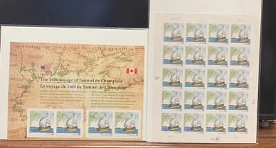 2005  USPS Stamp Sheet ~ The 1606 Voyage Of Samuel de Champlain ~ 39 Cent - Image 1 of 4