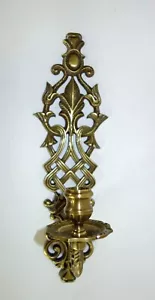 VICTORIA ANTIQUE BRASS CANDLE WALL SCONCE - Picture 1 of 1