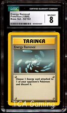 CGC 8 NM-MINT Energy Removal 92/102 Base Set Pokemon Card 287