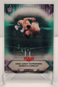 2021 Topps WWE /299 Aqua #30 Angel Garza Outperforms Humberto Carrillo - Picture 1 of 2
