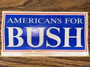 2 George H W Bush Präsidentschaftskampagne Autoaufkleber 6 "X 3" Fairer Zustand - Bild 1 von 3