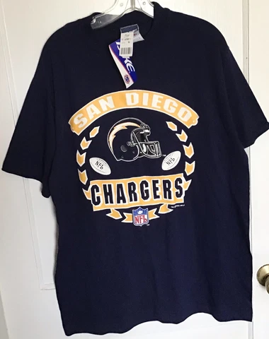 Vtg. San Diego Chargers NFL Authentic Proline Bike Put It On Athletic T-Shirt(L) Cover