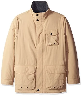 $198 Nueva Chaqueta Parka Para Hombres Nautica Cremallera Completa Cuello Soporte Plateada Multi Bolsillo XL Foto 1 de 2