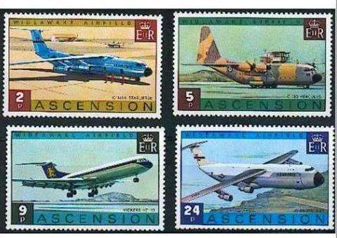 Ascension 1975 Aircraft set, Lockheeds & Vickers VC10 MNH/ unmounted mint Cover