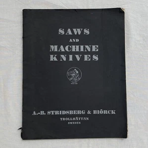 A.-B. Stridsberg & Biörck Sweden Saws and Machines Knives 1937 catalogue - Picture 1 of 6