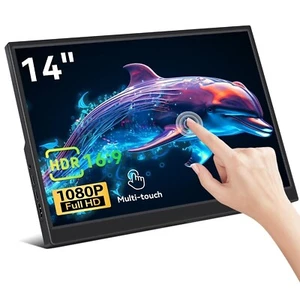 Gebraucht | 14" Portable Touchscreen Monitor 1920x1080 USB C HDMI Bildschirm - Bild 1 von 6