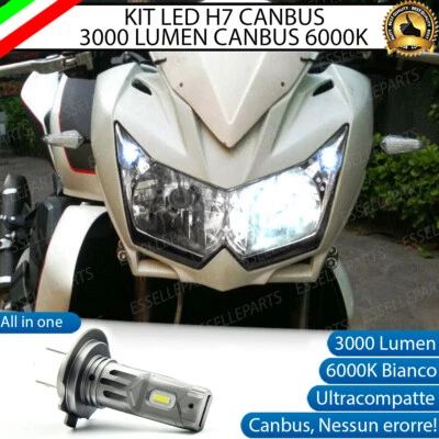 LAMPADA LED H7 CANBUS PER ABBAGLIANTE PER KAWASAKI Z750 Z 750 2007-2014 6000K - Immagine 1 di 4