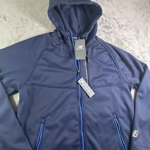 New Balance Men's Wind & Water Resistant Fleece Jacket- Blue - Med - NWT - Picture 1 of 8