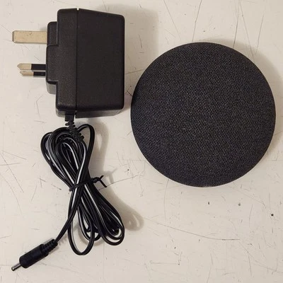 Google Home Mini Smart Speaker, Model: H2C, With Power Adapter – Charcoal - Image 1 of 3