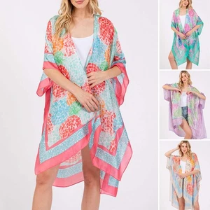 Kimono mit abstraktem Print Silky Feel - Bild 1 von 8
