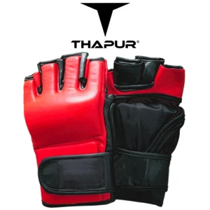 Thapur Sports Ultimate MMA Combat Gloves For Grappling in Genuine Leather - Red - Bild 1 von 5