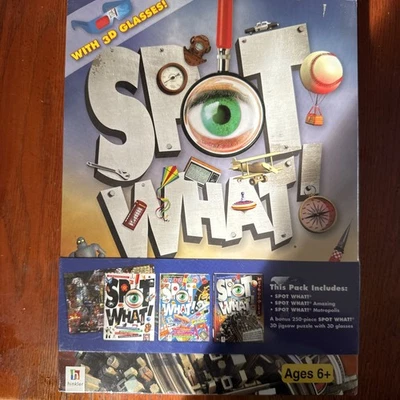 Spot What! Deluxe Collection with 3D Jigsaw Puzzle, 3D Glasses 3 Spot What Books - Image 1 of 2