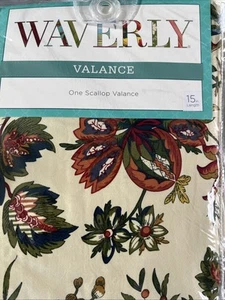 Waverly Scalloped Valance Felicite Creme, 50X15" New - Picture 1 of 5