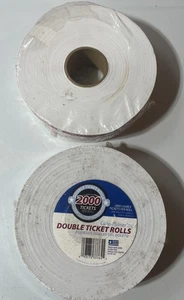 2 Deluxe Numbered Raffle Tickets • Double Tickets • 2,000 Per Roll — 4,000 Total - Picture 1 of 7