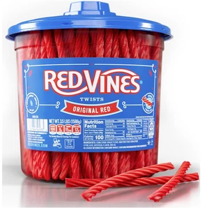 Red Vines Licorice Candy Original Red Flavor Soft Chewy Candy Twists, Red Licori - Picture 1 of 1