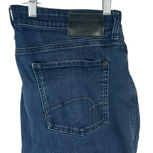 Pantalones de mezclilla elásticos azul oscuro 5 bolsillos Mavi Jake para hombre 36x32 pierna ajustada - Imagen 1 de 10