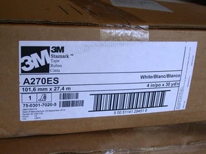 3M Stamark Pavement Marking Tape White A270ES 4in/po x 30yd/v NOS - Picture 1 of 10