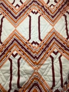Vintage David and Dash King Comforter Bedspread 70s Orange Chevron Miami - Picture 1 of 16