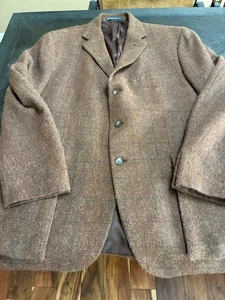 Polo Ralph Lauren Men's Wool Alpaca Tweed Windowpane Sportcoat Blazer Size 48L - Picture 1 of 11