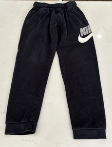 Nike Sweatpants Boys Youth XL Jogger Black Logo Elastic Waist Drawstring Pockets - Picture 1 of 5