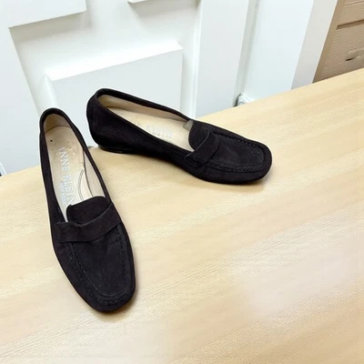 Mocasines clásicos Anne Klein de cuero gamuza marrón talla 6,5  Foto 1 de 4