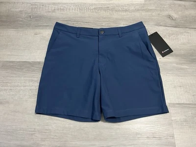 🔥Nuevo con etiquetas Pantalón Corto Para Hombres Lululemon ABC Ajuste Clásico 7” Warpstreme 34 - Sarga Azul Foto 1 de 4