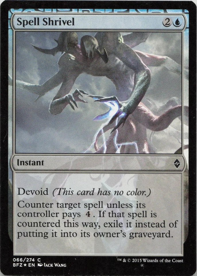 Spell Shrivel - FOIL - C Battle for Zendikar 66 - MTG - Image 1 of 1