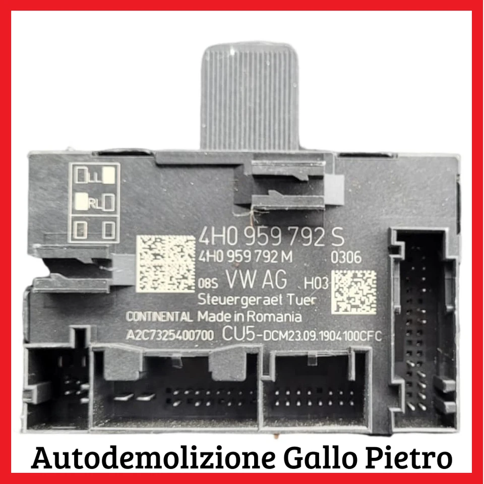 Centralina porta anteriore DX destra PORSCHE macan 95b 3.0 s gts cayenne cayman - Immagine 1 di 1