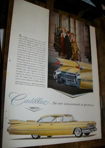 1959 Cadillac Sedan de Ville large-mag car ad-evening wear - Picture 1 of 1