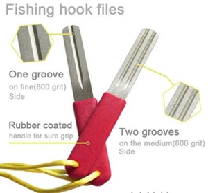 diamond hook sharpener,two sides , hook hone , fly fishing 1st post - Picture 1 of 3