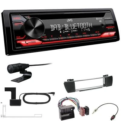 JVC KD-DB622BT DAB inkl Antenne Bluetooth Einbauset für BMW X3 2004-2010 schwarz - Bild 1 von 4