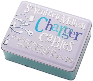 Bright Side Charger Cables Novelty Storage Tin - Novelty Storage Accessory - Picture 1 of 1