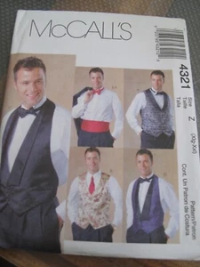 Modello McCall's M4321 da uomo taglie: gilet XL,XXL, fascia alta e fiocco - Foto 1 di 2
