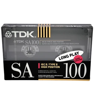 TDK SA 100 CHROME TYPE II LEER AUDIO CASSETTE TAPE (1990) BRANDNEU UND VERSIEGELT - Bild 1 von 8