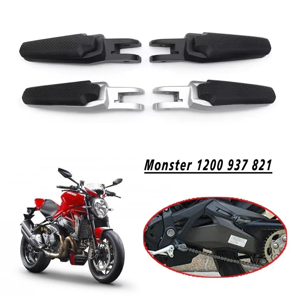 Fit For Ducati Monster 821 937 1200 2014-2021 Front/Rear Passenger Footrests Foto 1 de 4