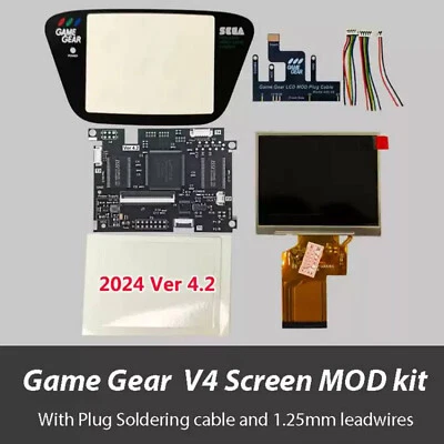 MARKENLOS Für Sega Game Gear GG V4.2LCD Highlight Screen Bildschirm Kit Low Stromverbrauch