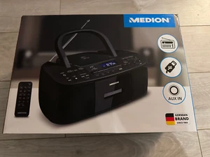 MEDION MD43429 - Boombox UKW Stereo Radio - CD - Kassette - MP3 - USB AMS 2x 30W - Bild 1 von 3