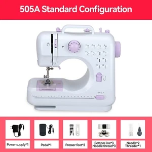 Mini Electric Sewing Machine 12 Stitches Double Thread w/ Pedal US Plug 110V - Picture 1 of 22