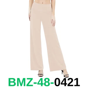 Urban CoCo Women's Dress Pants Solid Wide Leg Casual Sport Trousers, L - Picture 1 of 5