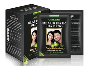 Veinira Hair Dye Shampoo Man Women Black&Dark Brown colour Ladies Natural Beard