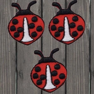 Mini Ladybug Embroidered Patch — 3-Pack — Iron On - Picture 1 of 1