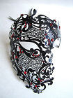 Black Halloween Skull Half Metal Laser Cut Venetian Masquerade Mask New Years