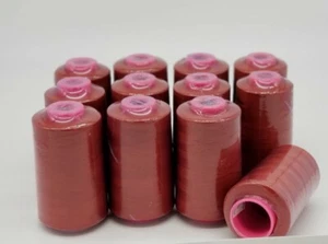 (12) Rust Serger Thread Cones 6000 Yards Each – T27 S/2 Overlock Sewing Machine - Picture 1 of 12