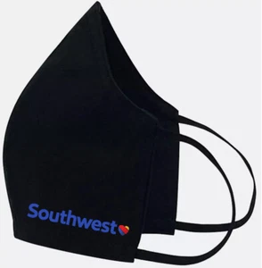 Southwest Airlines - Copri Maschera Fashion 2 Strati + Tasca Personalizzata Made in US - Foto 1 di 1