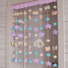 Fluffy Plush Ball ​Door Curtain Window Doorway Bow Pentagram Festival Home Decor