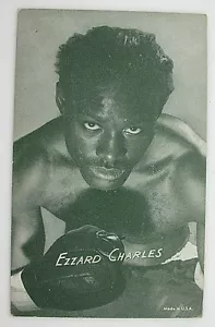 Ezzard Charles World Heavy Campion Vintage Boxen Ausstellung Postkarte Karte BC21 - Bild 1 von 2